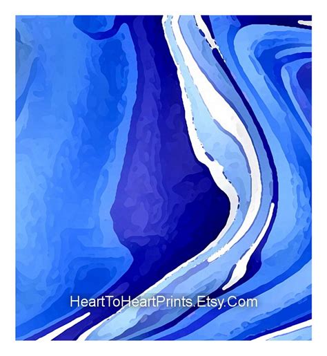 Royal Blue Abstract Painting Downloadable Art Set of 2 Prints - Etsy