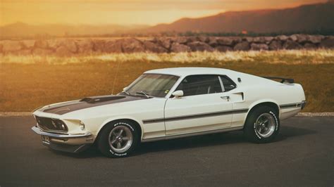 Download Car White Car Fastback Muscle Car Vehicle Ford Mustang Mach 1 ...