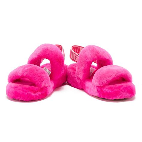 UGG Rubber UGG Oh Yeah Womens Hot Pink Slippers - Lyst