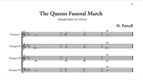 Henry Purcell - Music for the Funeral of Queen Mary (Part 1: March ...