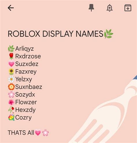 ROBLOX DISPLAY NAME🌸 | Cute roblox name ideas, Roblox user name ideas ...