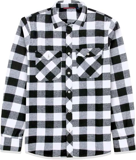 Amazon.com: Black and White Plaid Shirts