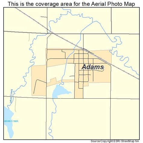 Aerial Photography Map of Adams, NE Nebraska