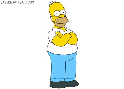 How to Draw Homer Simpson - Easy Drawing Art