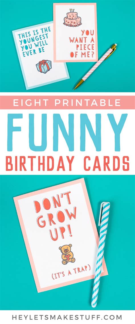 21 Best Free Printable Funny Birthday Cards for Adults – Home, Family ...