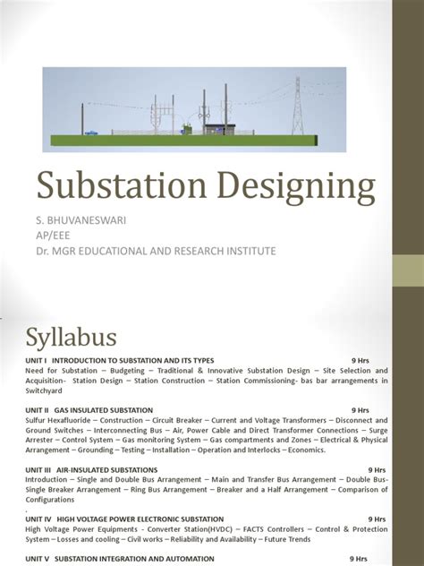 Substation Designing Basics | PDF | Electrical Substation | Electric ...