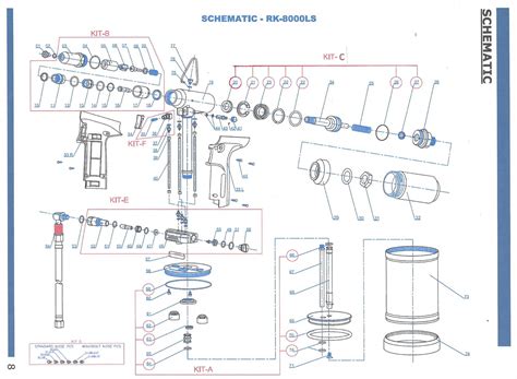 Rivet King 8000LS Parts Schematic Three Day Tool