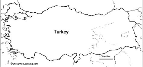 Outline Map Research Activity #1 - Turkey - EnchantedLearning.com