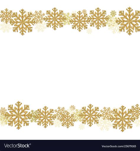 Winter snowflake border Royalty Free Vector Image