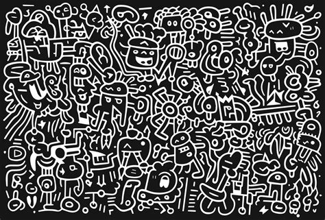 abstract doodle art pattern ,doodle wallpaper vecto 23863521 Vector Art ...