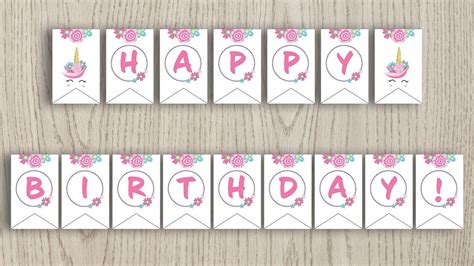 Free Printable Happy Birthday Banner Letters