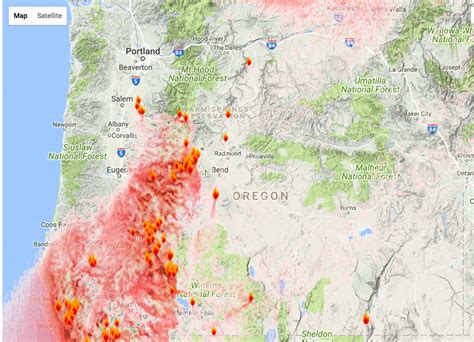 Map Of California Oregon Fires | Download Them And Print - California ...