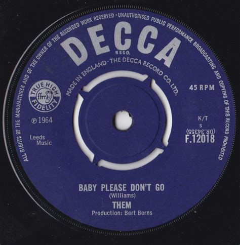 Them - Baby Please Don't Go (1964, Vinyl) | Discogs