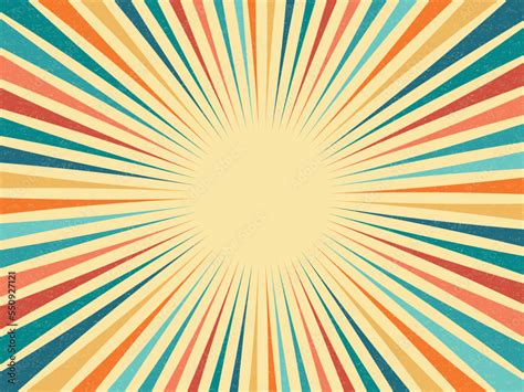 Vintage sun retro burst background design Stock Vector | Adobe Stock