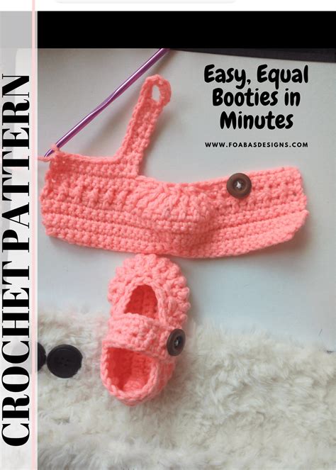 Easy Booties Baby Crochet Pattern - Fosbas Designs