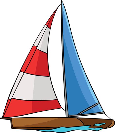 Sailing Cartoon Colored Clipart Illustration 12626223 Vector Art at ...