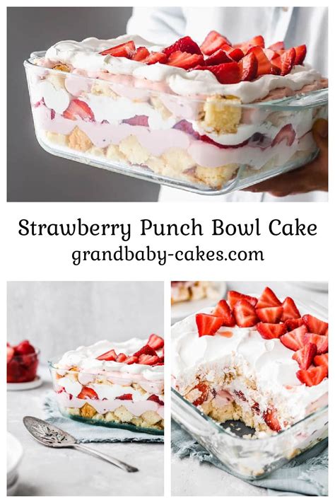 Strawberry Punch Bowl Cake Recipe | Recipe | Spring desserts, Punch ...