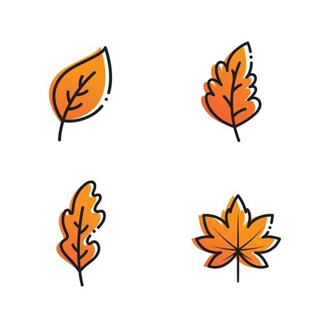 Autumn leaves fall simple vector 2953384 Vector Art at Vecteezy