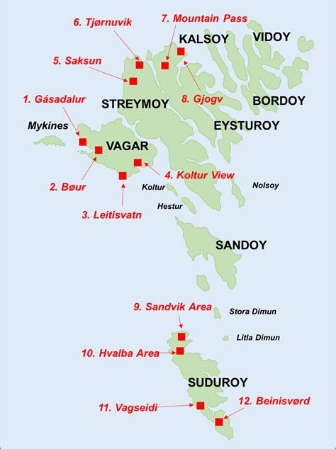 a map showing the location of several different locations in scotland ...