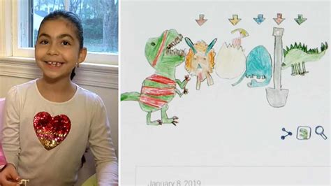 Girl, 6, wins Doodle for Google contest with adorable dinosaur drawing ...