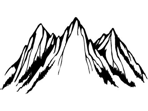 Mountain black and white mountain clipart black and white free clip art ...