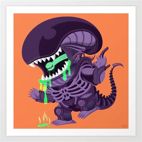 Explore the world of cute xenomorph art for your sci-fi art fix