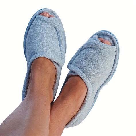 Women's Terry Cloth Comfort Slippers | Womens slippers, Slippers with ...