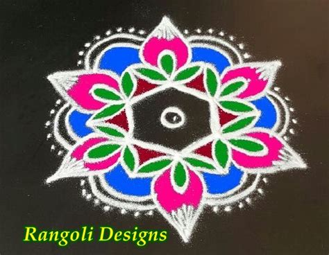 Dots Rangoli: simple rangoli for beginners/ easy kolam designs with 5 ...