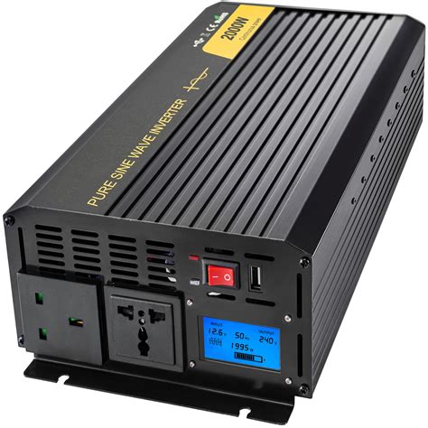 VEVOR Pure Sine Wave Inverter 2000 Watt Power Inverter DC 12V to AC ...