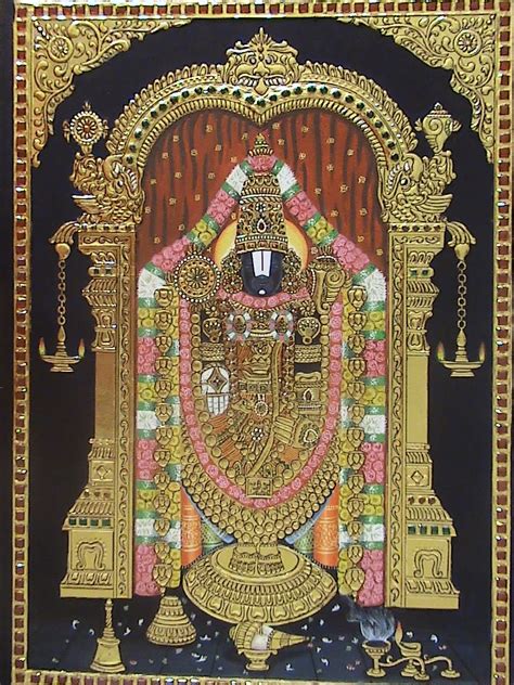 tanjore art: Lord Balaji