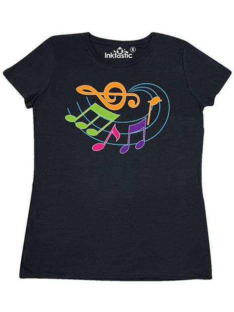 INKtastic - Music Notes Musical Gift Women's T-Shirt - Walmart.com ...