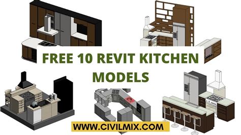 Download 10 revit kitchen models and families for free - YouTube