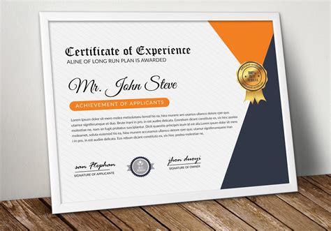 Word Format Certificate Template ~ Stationery Templates ~ Creative Market