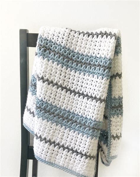 Crochet Blanket Three Colors - Amelia's Crochet