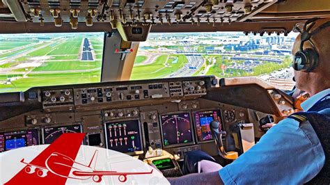 BOEING 747-400 Landing Amsterdam - COCKPIT VIEW - YouTube