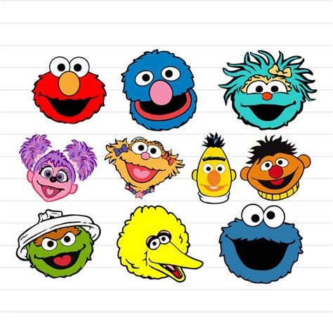 Fresh 30 of Sesame Street Characters Head Clipart | indexofmp3extremeways