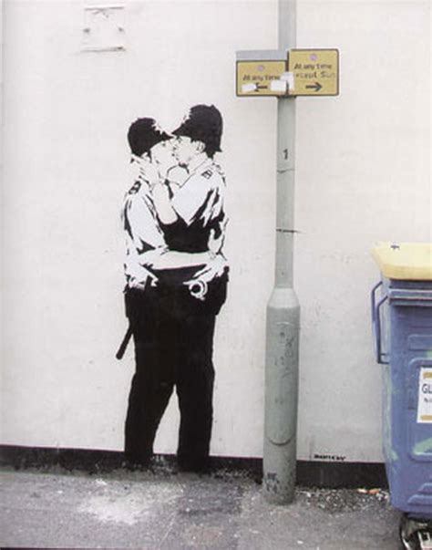 Kissing Police - The Art Of Banksy - CBS News