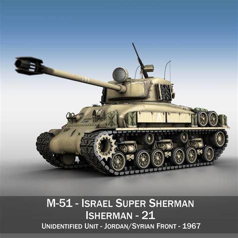 M51 Israel Super Sherman - 21 3D Model by panaristi