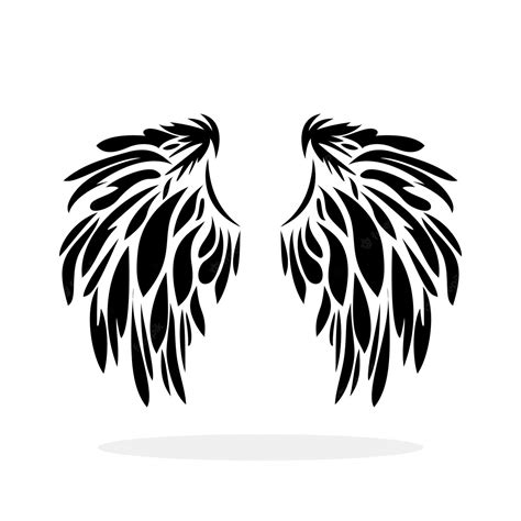 Premium Vector | Wings icon black icon of wings on white background ...