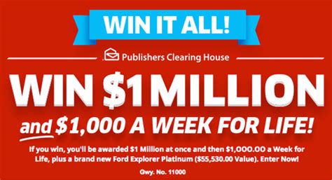 PCH Win It All - Win $1 Million Plus $1,000 A Week For Life Plus Car