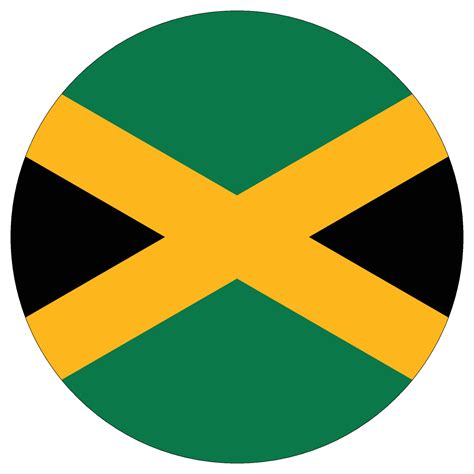 Jamaica flag circle shape. Flag of Jamaica round shape 27579666 Vector ...