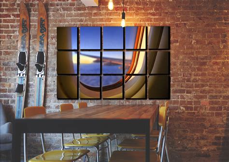 Airplane Window Wall Art Decor Aircraft View Canvas Picture | Etsy