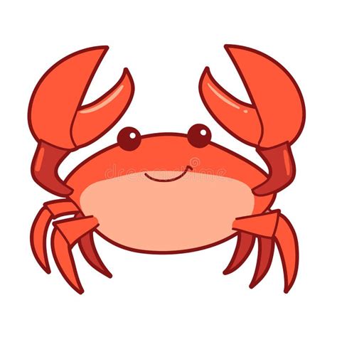 Cartoon Crab Vector.Crab Illustration.Cute Happy Crab Stock Vector ...