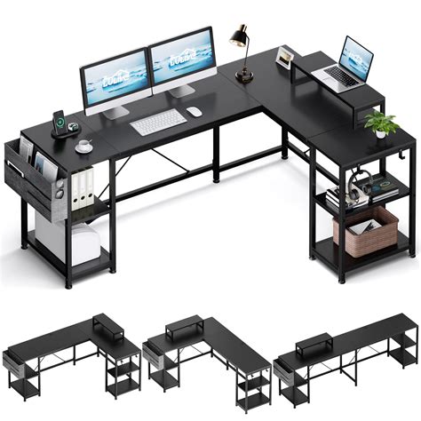 Versatile L-shaped desk with ample storage – Lulive