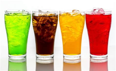 Free Stock Photo of Colorful line-up of soft drinks in pint glasses ...