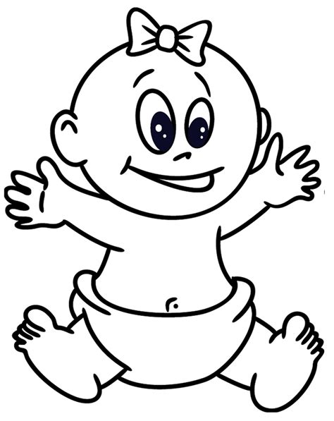 Free Baby Cartoon Black And White, Download Free Baby Cartoon Black And ...