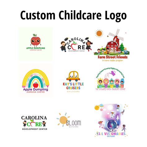 Custom Daycare Logo, Childcare Logo, Preschool Logo, Cute Logo ...