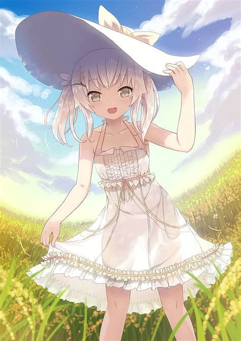 Anime Girl With A White Dress