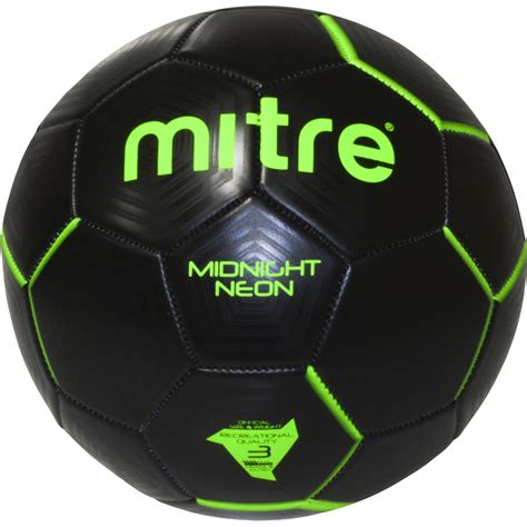 Mitre - Mitre Black and Green Midnight Neon Green Soccer Ball, Multiple ...