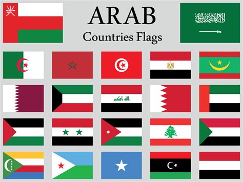 Set of The 22 Arab Countries Flags Design 5384724 Vector Art at Vecteezy